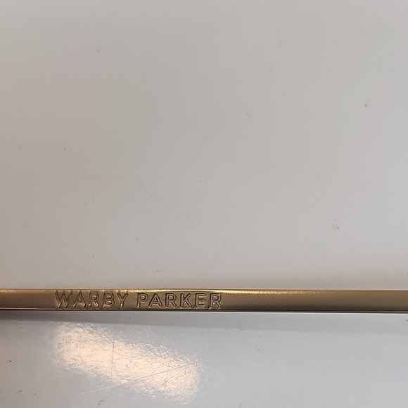 Warby Parker Gold Aviator  Golden Sun Glasses - Picture 2 of 8